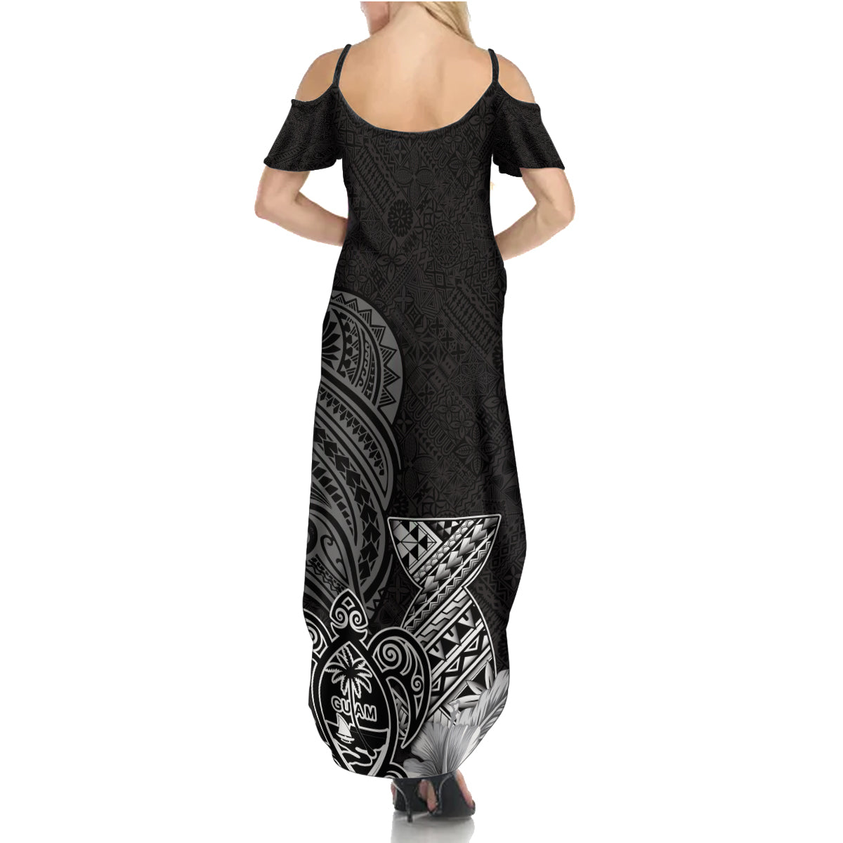 Guam Latte Stone Chamorro Culture Family Matching Summer Maxi Dress and Hawaiian Shirt Tapa Pattern LT03 - Polynesian Pride