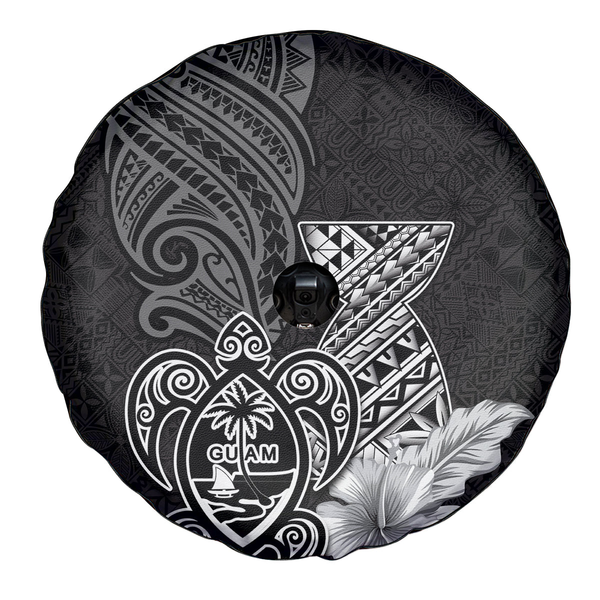 Guam Latte Stone Chamorro Culture Spare Tire Cover Tapa Pattern