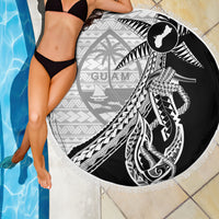 Guam Fish Hook and Palm Tree Beach Blanket Polynesian Pattern Half Style