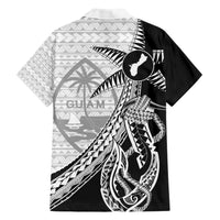 Guam Fish Hook and Palm Tree Family Matching Short Sleeve Bodycon Dress and Hawaiian Shirt Polynesian Pattern Half Style LT03 - Polynesian Pride