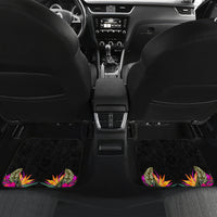 Personalised Vanuatu 44th Anniversary Car Mats Boars Tusk and Melanesian Warrior Indipendens Dei LT03 Set 2pcs - Back Black - Polynesian Pride