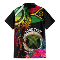 Personalised Vanuatu 44th Anniversary Family Matching Mermaid Dress and Hawaiian Shirt Boars Tusk and Melanesian Warrior Indipendens Dei LT03 - Polynesian Pride