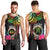 Personalised Vanuatu 44th Anniversary Men Tank Top Boars Tusk and Melanesian Warrior Indipendens Dei