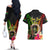 Vanuatu Independence Day Couples Matching Off The Shoulder Long Sleeve Dress and Hawaiian Shirt Boars Tusk and Melanesian Warrior Indipendens Dei
