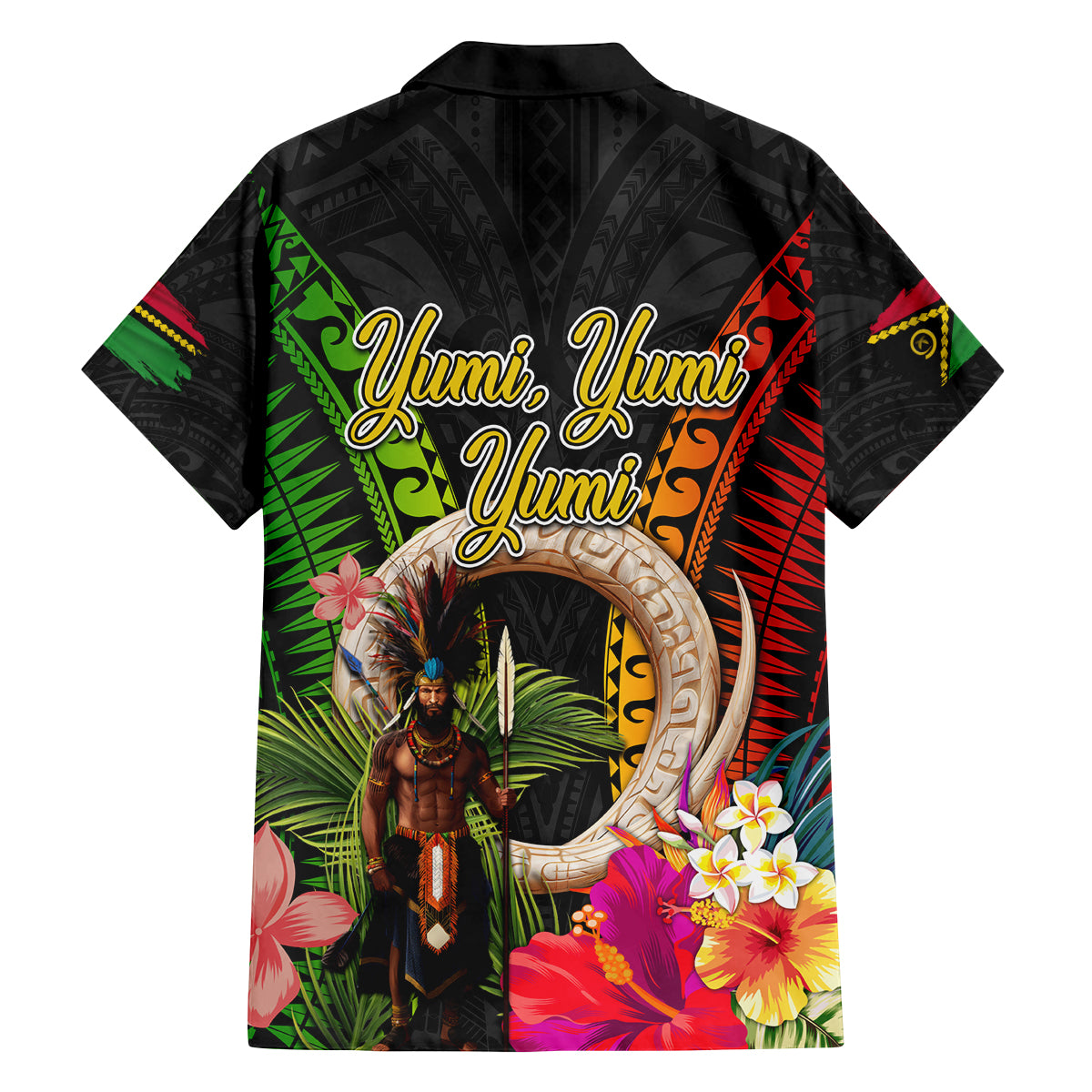 Vanuatu Independence Day Family Matching Long Sleeve Bodycon Dress and Hawaiian Shirt Boars Tusk and Melanesian Warrior Indipendens Dei LT03 - Polynesian Pride
