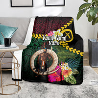 Vanuatu Indipendens Dei Blanket Boars Tusk and Melanesian Warrior Hibiscus LT03 - Polynesian Pride