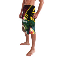 Vanuatu Indipendens Dei Lavalava Boars Tusk and Melanesian Warrior Hibiscus