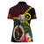 Vanuatu Indipendens Dei Women Polo Shirt Boars Tusk and Melanesian Warrior Hibiscus