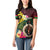 Vanuatu Indipendens Dei Women Polo Shirt Boars Tusk and Melanesian Warrior Hibiscus