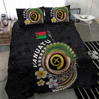 Vanuatu Independence Day Bedding Set Melanesian Tribal Pig Tusk with Tropical Plants LT03 - Polynesian Pride