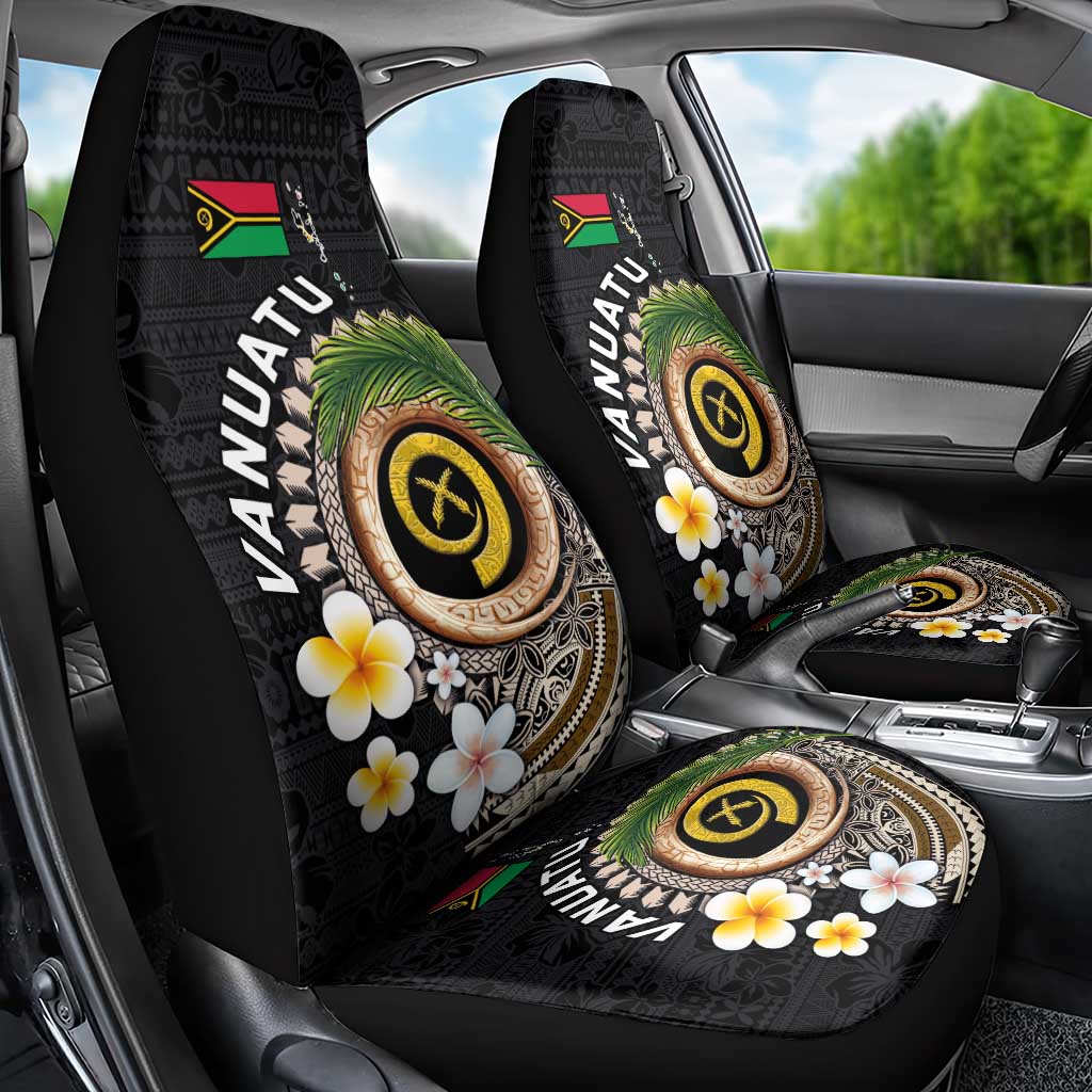 Vanuatu Independence Day Car Seat Cover Melanesian Tribal Pig Tusk with Tropical Plants