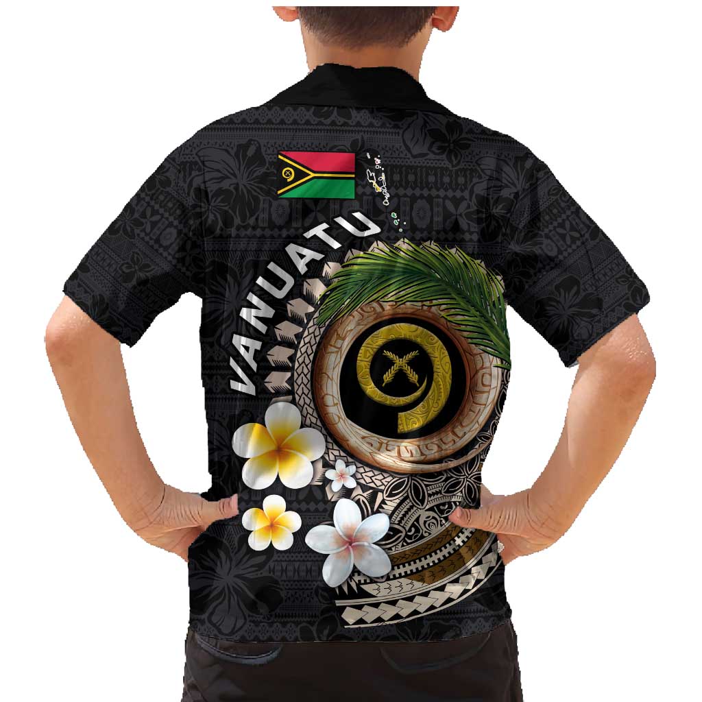 Vanuatu Independence Day Family Matching Mermaid Dress and Hawaiian Shirt Melanesian Tribal Pig Tusk with Tropical Plants