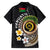 Vanuatu Independence Day Family Matching Off The Shoulder Long Sleeve Dress and Hawaiian Shirt Melanesian Tribal Pig Tusk with Tropical Plants