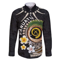 Vanuatu Independence Day Family Matching Puletasi and Hawaiian Shirt Melanesian Tribal Pig Tusk with Tropical Plants