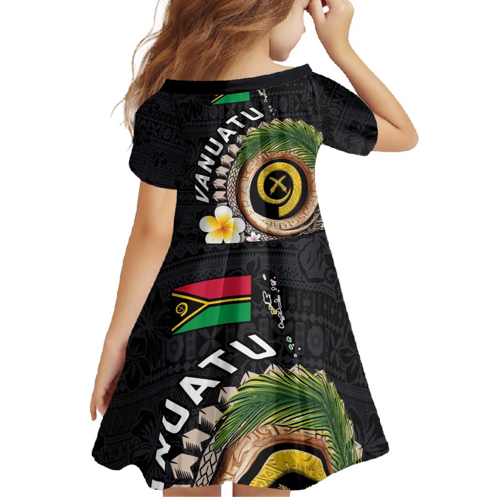 Vanuatu Independence Day Family Matching Tank Maxi Dress and Hawaiian Shirt Melanesian Tribal Pig Tusk with Tropical Plants