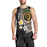 Vanuatu Independence Day Men Tank Top Melanesian Tribal Pig Tusk with Tropical Plants LT03 - Polynesian Pride