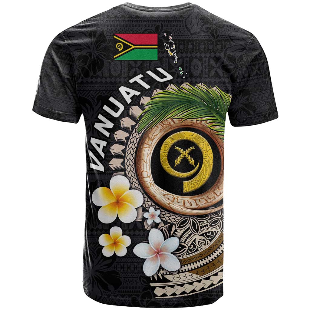 Vanuatu Independence Day T Shirt Melanesian Tribal Pig Tusk with Tropical Plants LT03 - Polynesian Pride