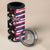 Hawaiian Flag Day 4 in 1 Can Cooler Tumbler Tropical Flowers and Leaves