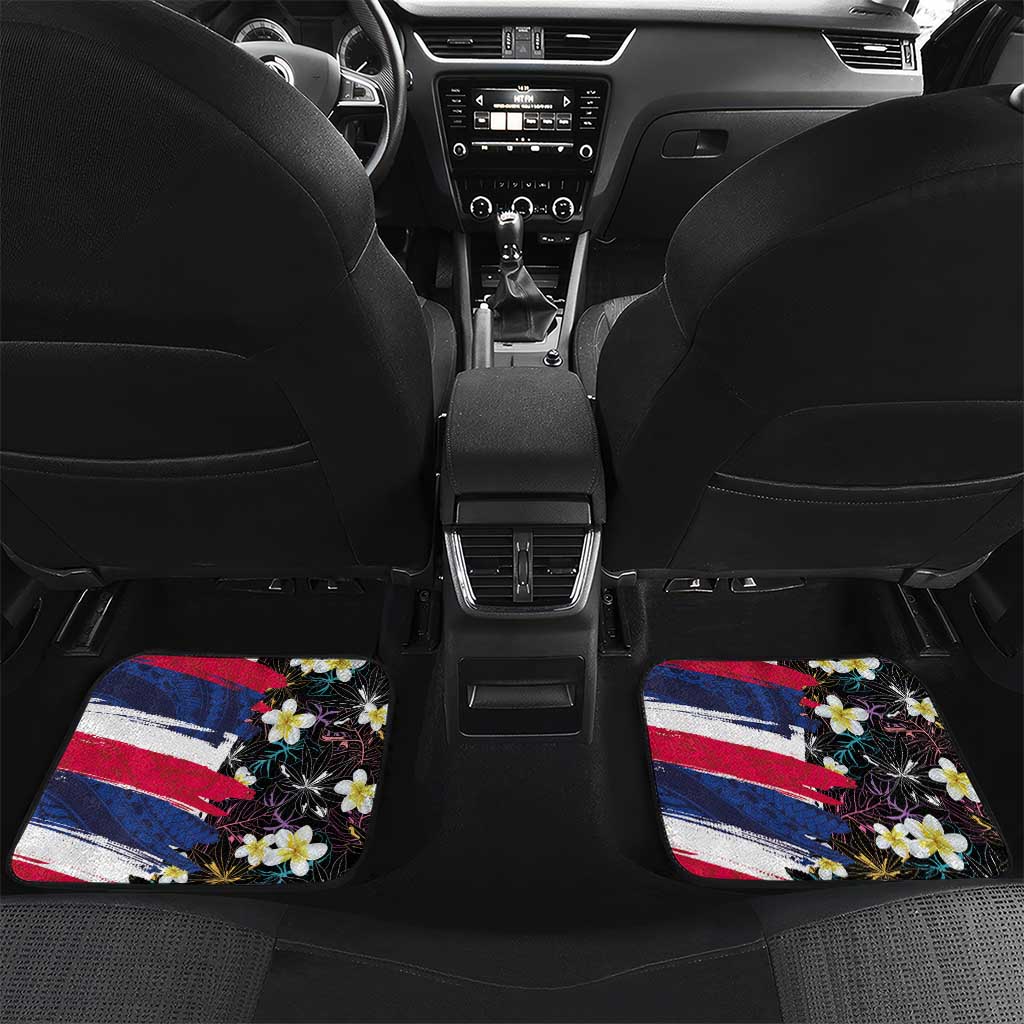 Hawaiian Flag Day Car Mats Tropical Flowers and Leaves