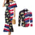 Hawaiian Flag Day Couples Matching Mermaid Dress and Long Sleeve Button Shirt Tropical Flowers and Leaves