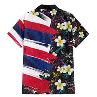 Hawaiian Flag Day Family Matching Mermaid Dress and Hawaiian Shirt Tropical Flowers and Leaves