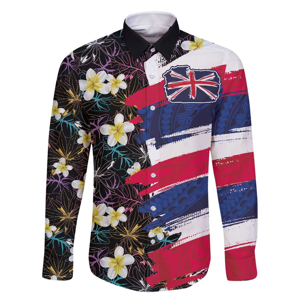 Hawaiian Flag Day Family Matching Mermaid Dress and Hawaiian Shirt Tropical Flowers and Leaves