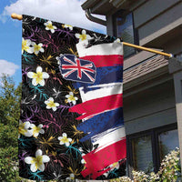 Hawaiian Flag Day Garden Flag Tropical Flowers and Leaves