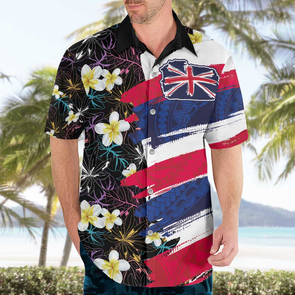 Hawaiian Flag Day Hawaiian Shirt Tropical Flowers and Leaves