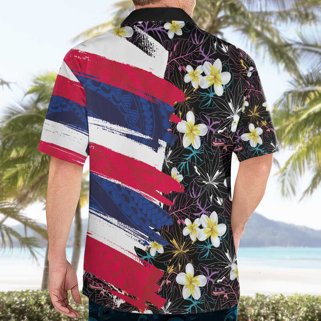 Hawaiian Flag Day Hawaiian Shirt Tropical Flowers and Leaves