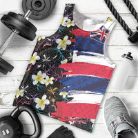 Hawaiian Flag Day Men Tank Top Tropical Flowers and Leaves