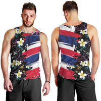 Hawaiian Flag Day Men Tank Top Tropical Flowers and Leaves