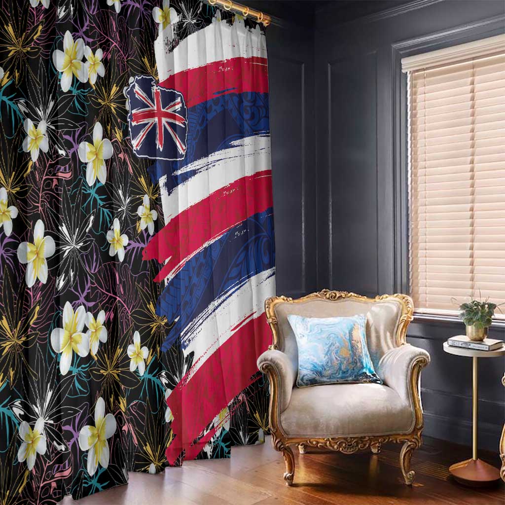 Hawaiian Flag Day Window Curtain Tropical Flowers and Leaves LT03 - Polynesian Pride