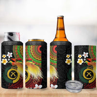 Vanuatu and Papua New Guinea Together 4 in 1 Can Cooler Tumbler Bird-of-paradise and Pig Tusk Melanesian Pattern LT03 - Polynesian Pride