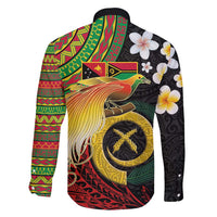Vanuatu and Papua New Guinea Together Family Matching Puletasi and Hawaiian Shirt Bird-of-paradise and Pig Tusk Melanesian Pattern LT03 - Polynesian Pride