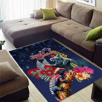 Australia and New Zealand Area Rug Merry Christmas-Tuatara and Koala with Plants Xmas Style LT03 - Polynesian Pride