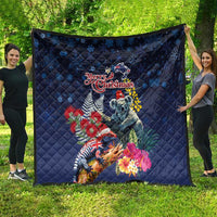 Australia and New Zealand Quilt Merry Christmas-Tuatara and Koala with Plants Xmas Style LT03 - Polynesian Pride