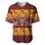 Samoa Siapo and Tapa Baseball Jersey Pacific Tribal Pattern with Hibiscus Striped Style