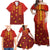 Samoa Tapa Pacific Tribal Pattern Family Matching Off Shoulder Maxi Dress and Hawaiian Shirt Hibiscus and Plumeria