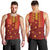 Samoa Tapa Pacific Tribal Pattern Men Tank Top Hibiscus and Plumeria