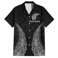 New Zealand Netball Family Matching Off The Shoulder Long Sleeve Dress and Hawaiian Shirt Koru and Maori Tattoo Jersey