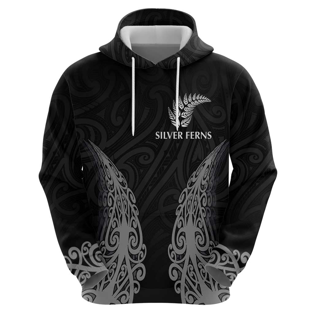 New Zealand Netball Hoodie Koru and Maori Tattoo Jersey