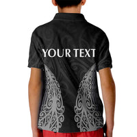New Zealand Netball Kid Polo Shirt Koru and Maori Tattoo Jersey LT03 - Polynesian Pride