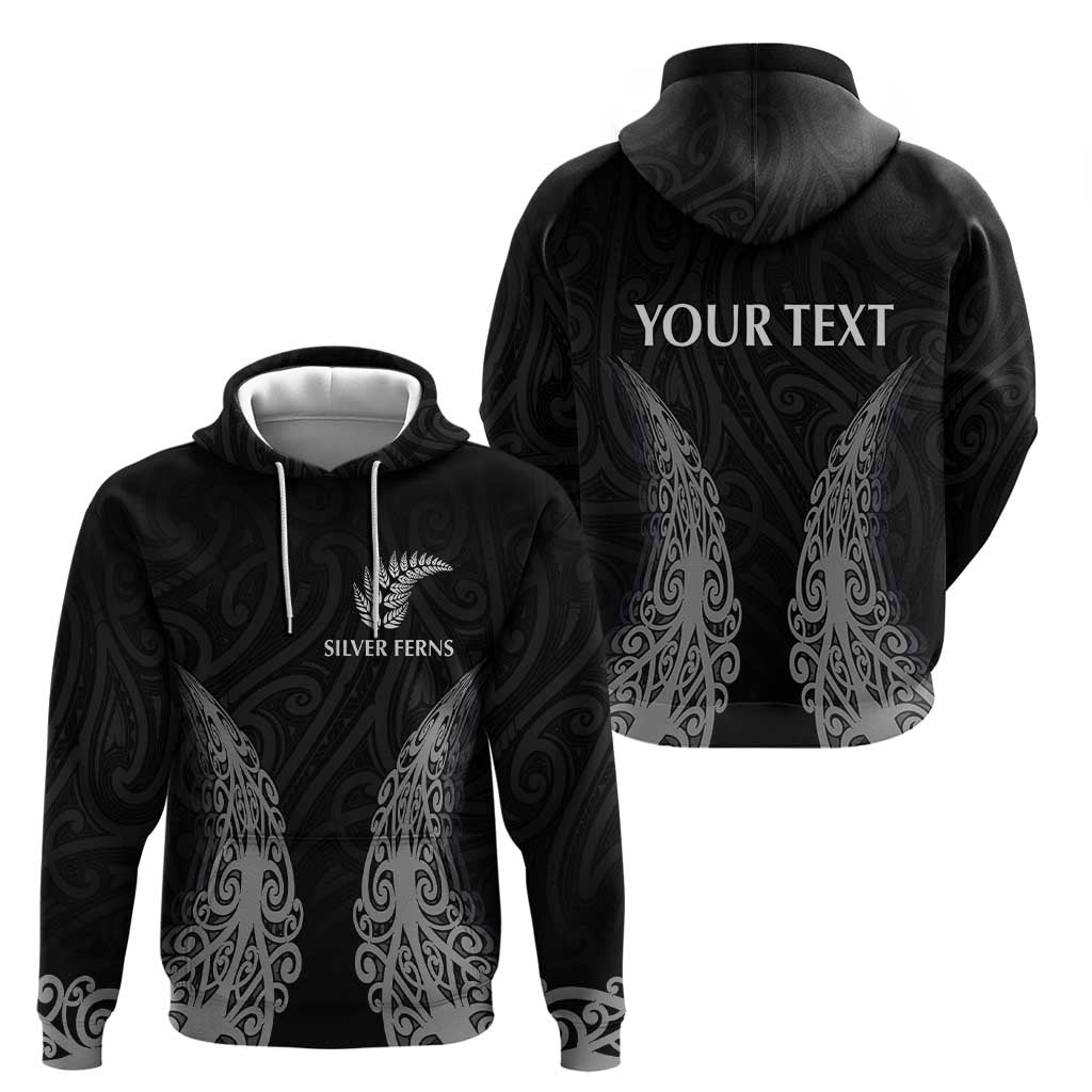New Zealand Netball Zip Hoodie Koru and Maori Tattoo Jersey