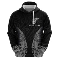 New Zealand Netball Zip Hoodie Koru and Maori Tattoo Jersey