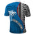 Fiji Rugby Polo Shirt Coat of Arms Palm Tree Mix Polynesia Tapa Pattern LT03 - Polynesian Pride