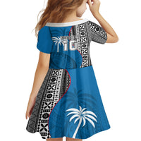custom-fiji-rugby-kid-short-sleeve-dress-coat-of-arms-palm-tree-mix-polynesia-tapa-pattern