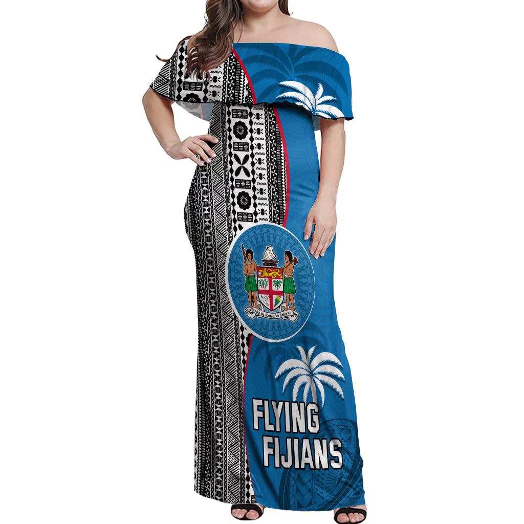 custom-fiji-rugby-off-shoulder-maxi-dress-coat-of-arms-palm-tree-mix-polynesia-tapa-pattern