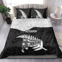 New Zealand World Cup 2023 Bedding Set Aotearoa Haka Rugby with Silver Fern Maori Ethnic Pattern LT03 - Polynesian Pride