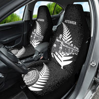 New Zealand World Cup 2023 Car Seat Cover Aotearoa Haka Rugby with Silver Fern Maori Ethnic Pattern LT03 - Polynesian Pride