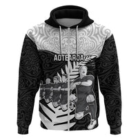 New Zealand World Cup 2023 Hoodie Aotearoa Haka Rugby with Silver Fern Maori Ethnic Pattern LT03 - Polynesian Pride